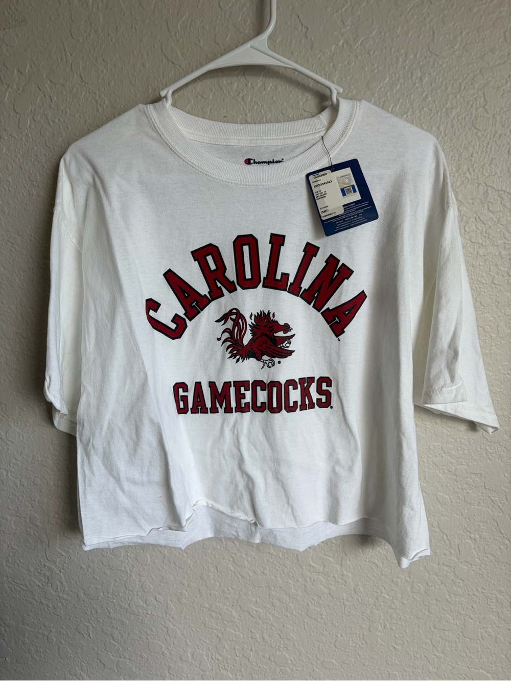South Carolina Gamecocks Champion White Crop T-Shirt - Women’s Medium NWT
